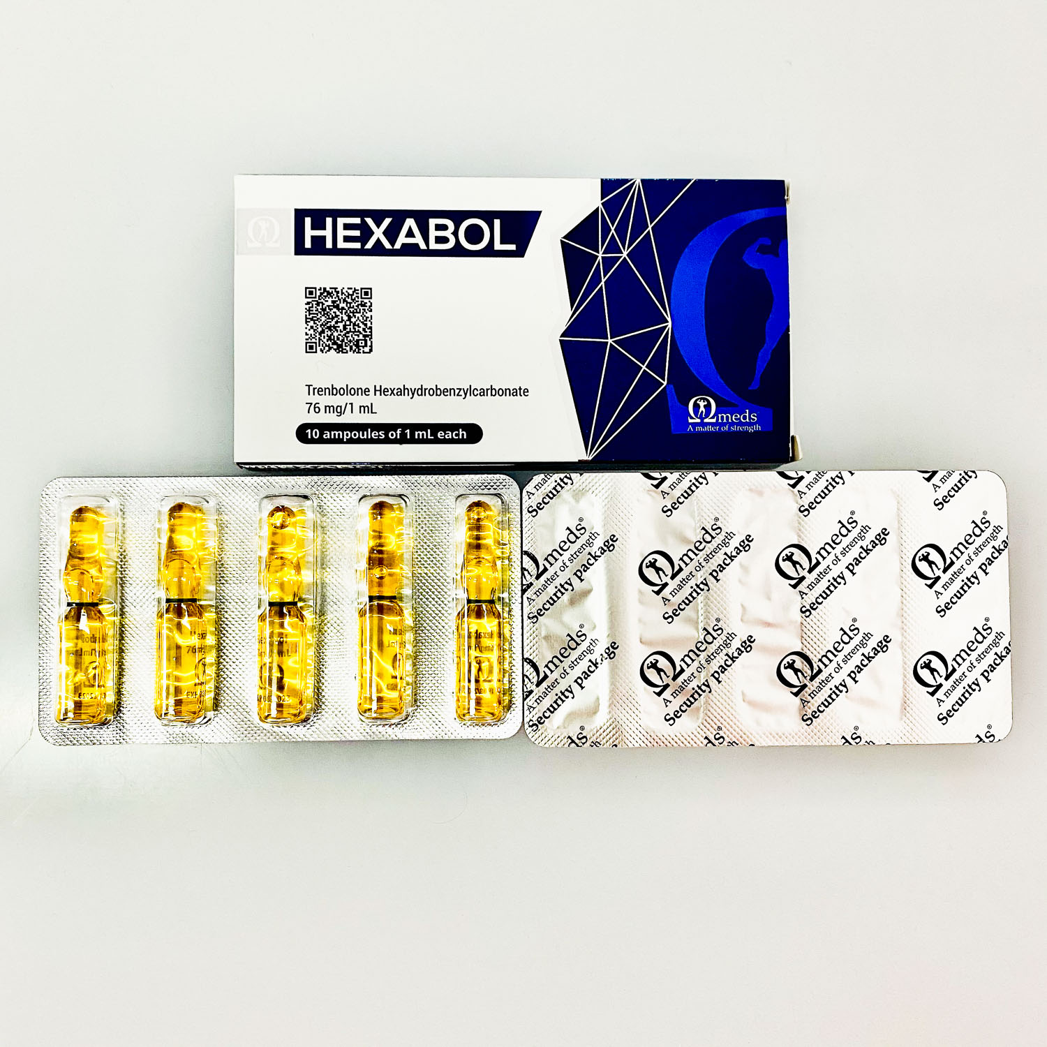 HEXA.OMEGA-01-1.jpg HEXABOL(Trenbolone Hexahydrobenzylcarbonate)- 10amp x 76mg/ml - Image 1