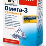 Doppelherz Active Omega-3 + Vitamin E (60 Capsules): Support Heart & Brain Health